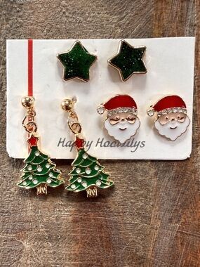 Ⓜ️Christmas Earring Trio Set
